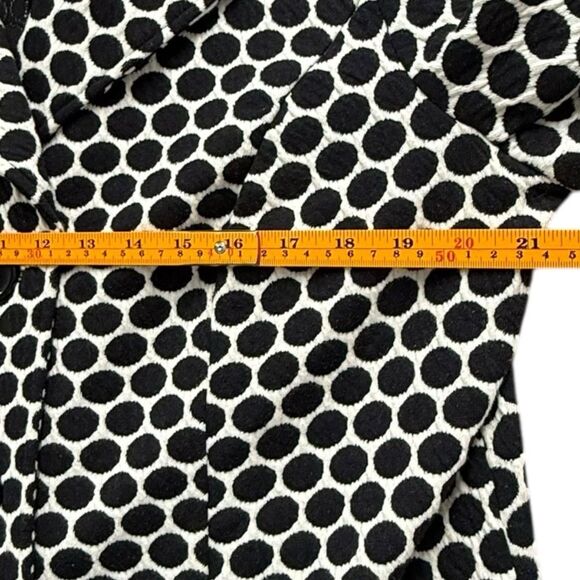 Lane Bryant Black & White Polka Dot Button Front Pea Coat. Jacket. Plus. 20. - Picture 3 of 7
